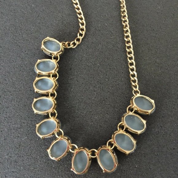 NWT The Limited Oval Faceted Stone Gems Goldtone - Picture 3 of 6